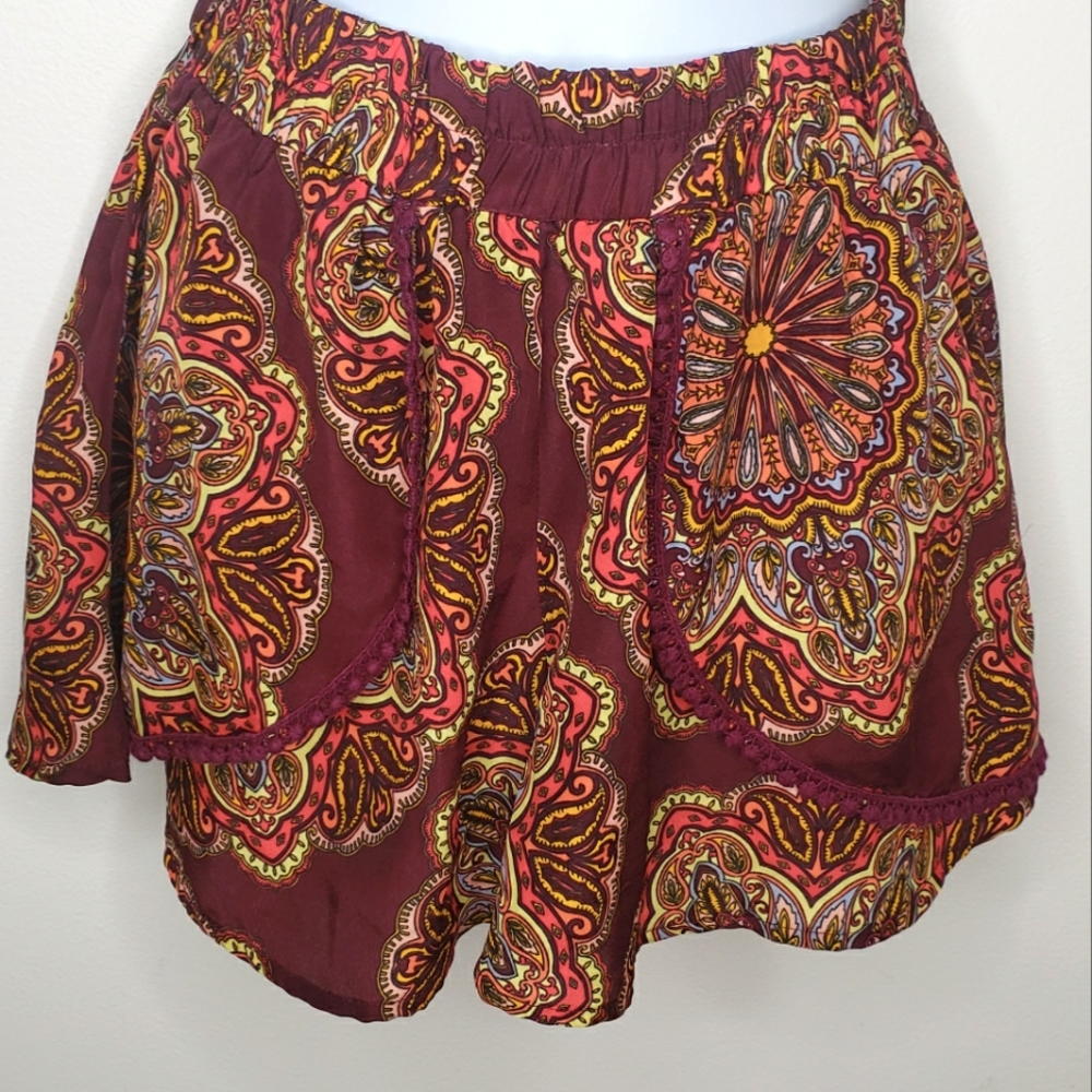 Band of Gypsies Wide-Leg Flowy Shorts XS